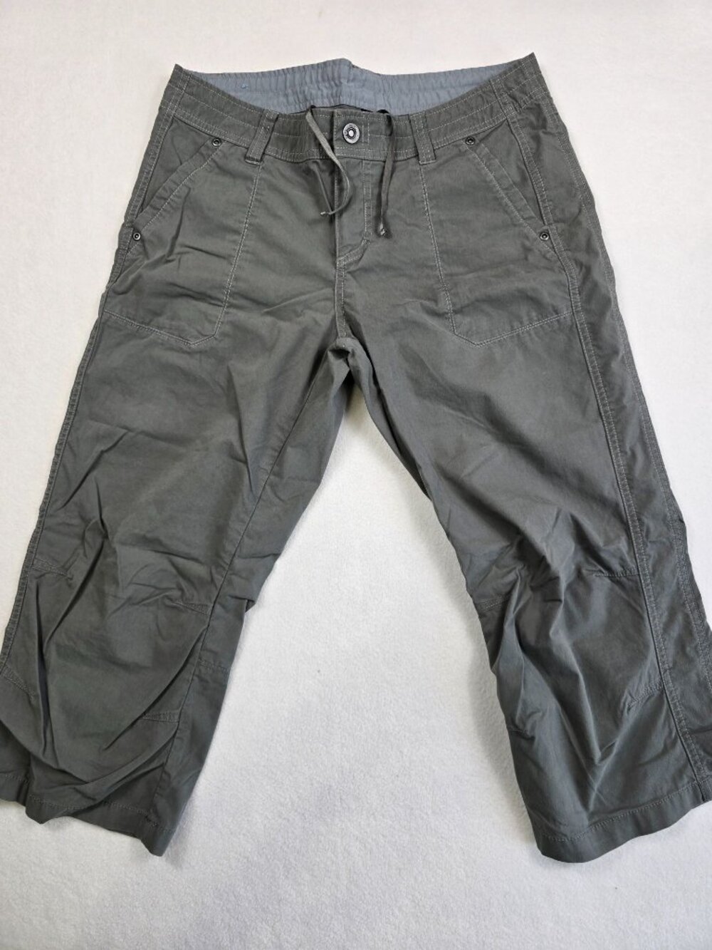 Kuhl Womens Green Capri Pants Size 10 Adjustable Drawstring Waist